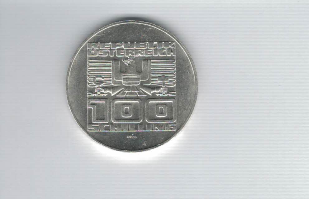  100 Schilling 1977 900 Jahre Festung Hohensalzburg silber/15,36g fein Österreich 2.Rep (01914/15)   