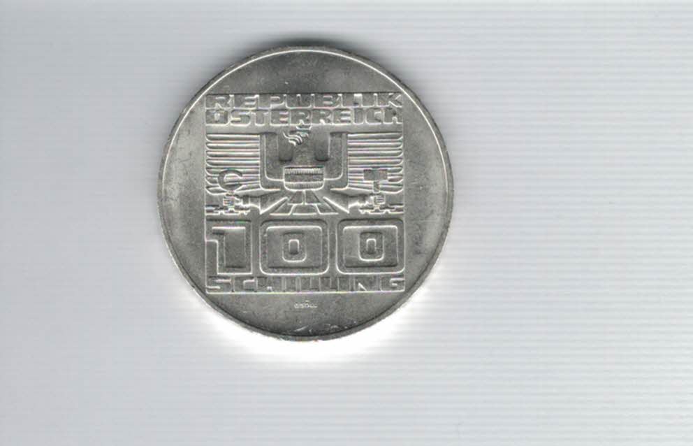  100 Schilling 1978 1100 Jahre Villach/Kärnten Ag 15,36g fein Österreich Spittalgold9800 (01914/19   
