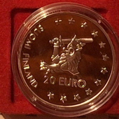  Finnland 20 Euro (1996) OLAVINLINNA Silber Start unter Kurs   
