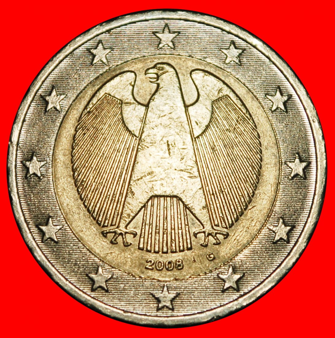  Ⰿ NON-PHALLIC (2008-2025): GERMANY ★ 2 EUROS 2008G BADEN-WUERTTEMBERG! DIE I! LOW START★ NO RESERVE!   