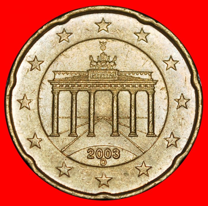  ⰏNORDIC GOLD 2002-2025:GERMANY★20 EURO CENTS 2003D BAVARIA SPANISH ROSE★DIE A★LOW START★ NO RESERVE!   