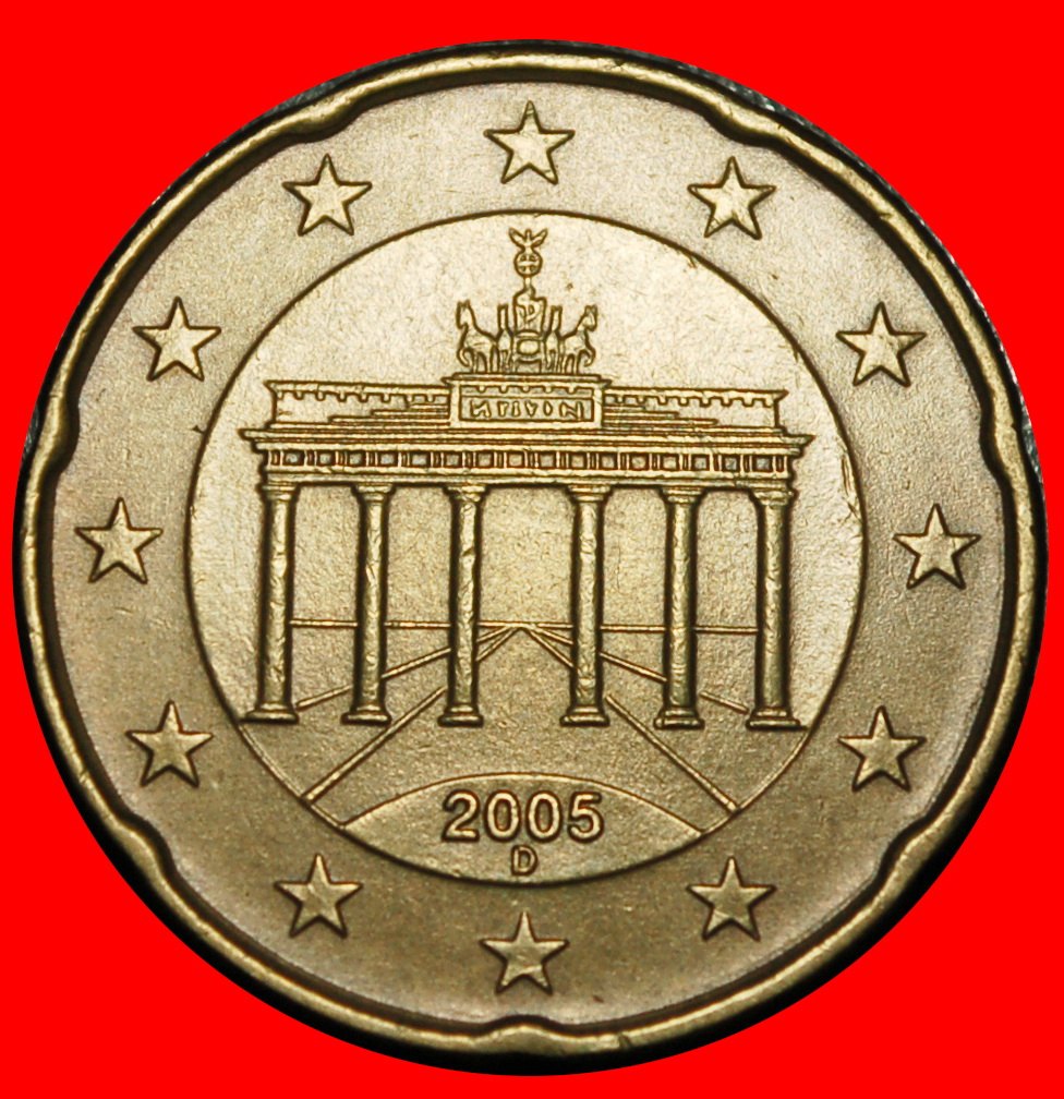  Ⰿ NORDIC GOLD 2002-2025:GERMANY★20 CENTS 2005D BAVARIA SPANISH ROSE★PUBLISHED★LOW START★ NO RESERVE!   