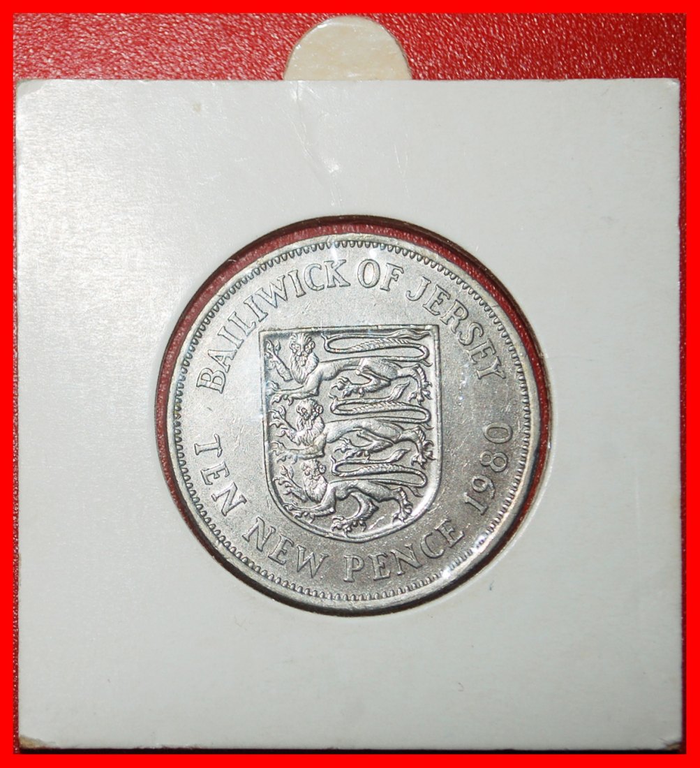  Ⰿ GREAT BRITAIN (1968-1980):JERSEY★10 NEW PENCE 1980! ELIZABETH II 1953-2022★LOW START ★ NO RESERVE!   
