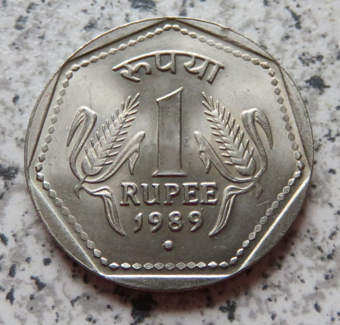  Indien 1 Rupee 1989   