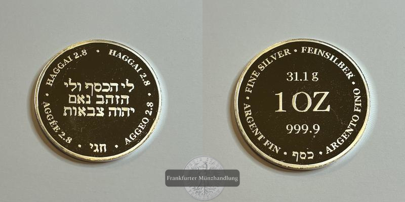  Schweiz Silbermedaille 1 Oz Haggai 2.8 FM-Frankfurt Feinsilber: 31,1g   