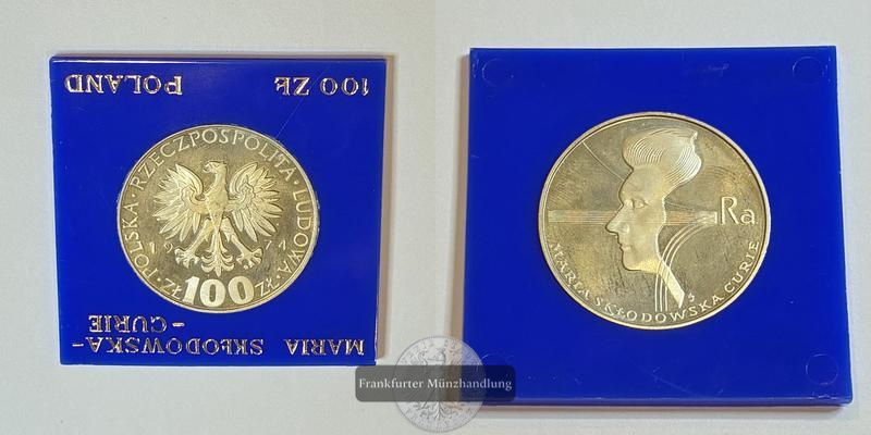  Polen 100 Zloty 1974 Marie Skłodowska Curie FM-Frankfurt Feinsilber: 10,31g   