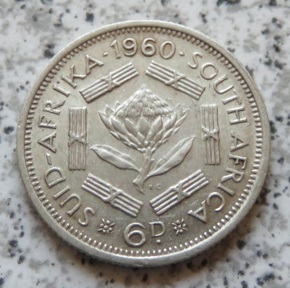  Südafrika 6 Pence 1960   