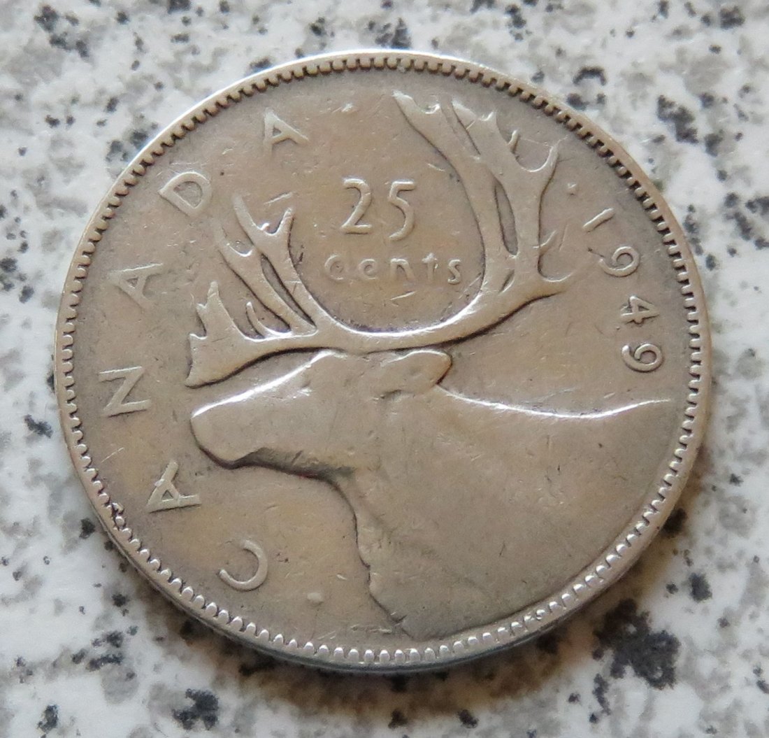  Canada 25 Cents 1949   