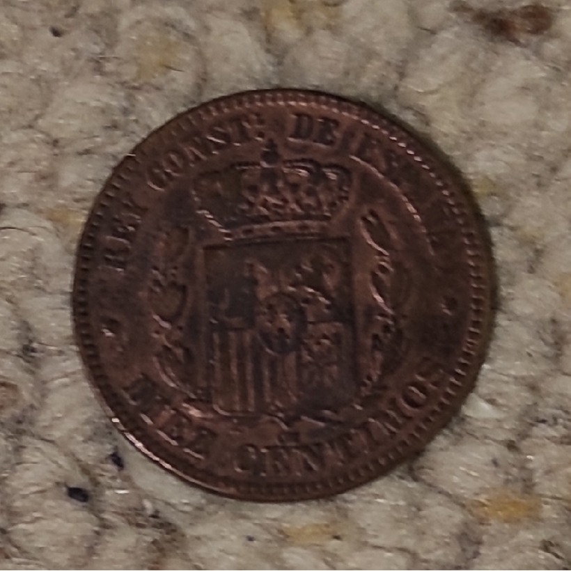  Spanien 10 Centimos 1878   