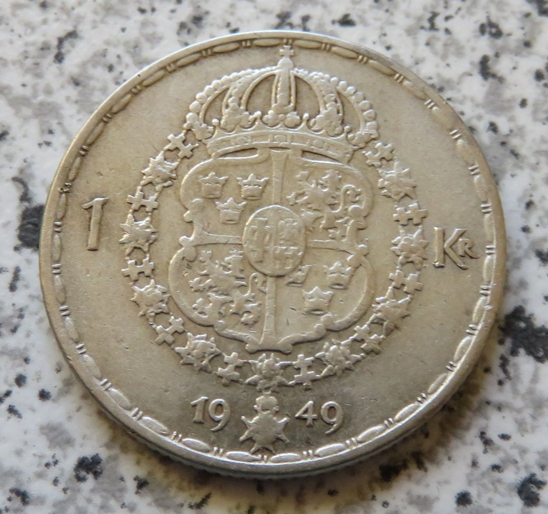  Schweden 1 Krona 1949   