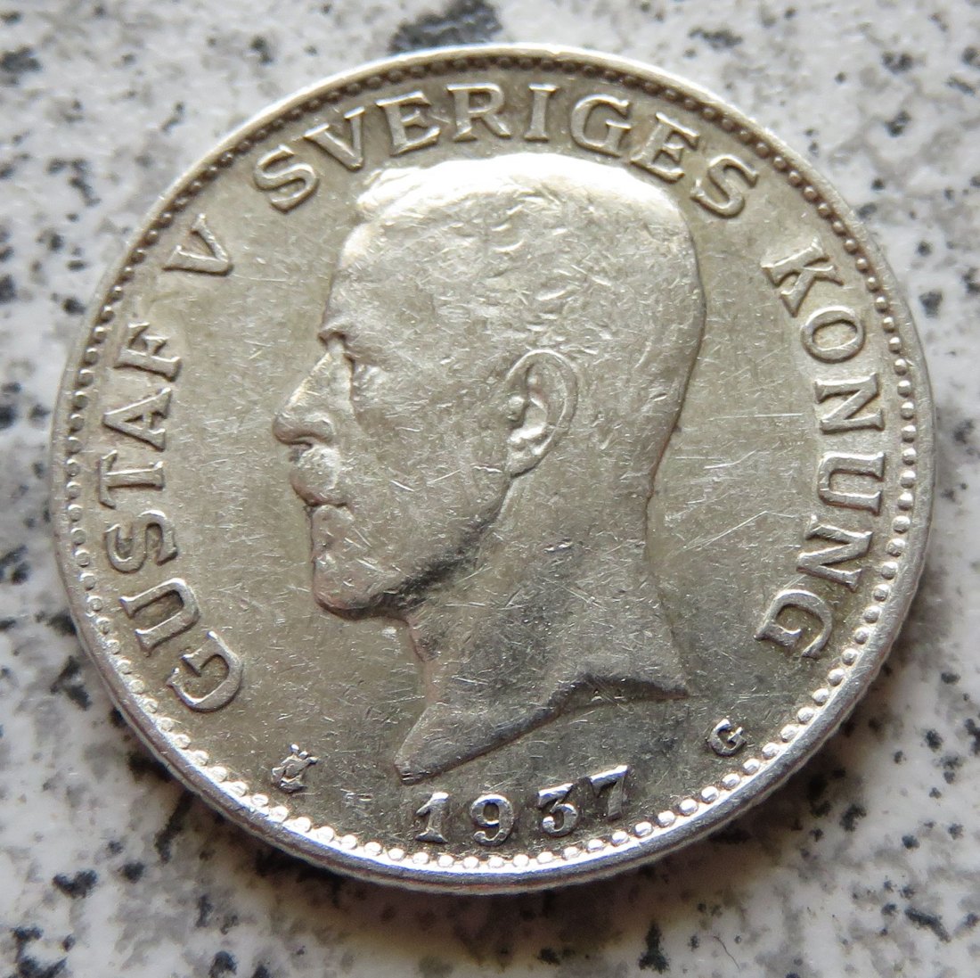  Schweden 1 Krona 1937 G   