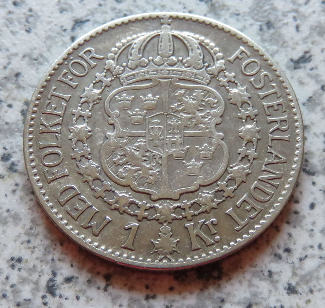  Schweden 1 Krona 1937 G   