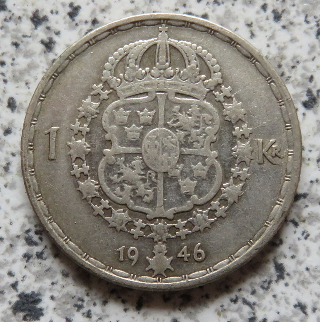  Schweden 1 Krona 1946 TS   