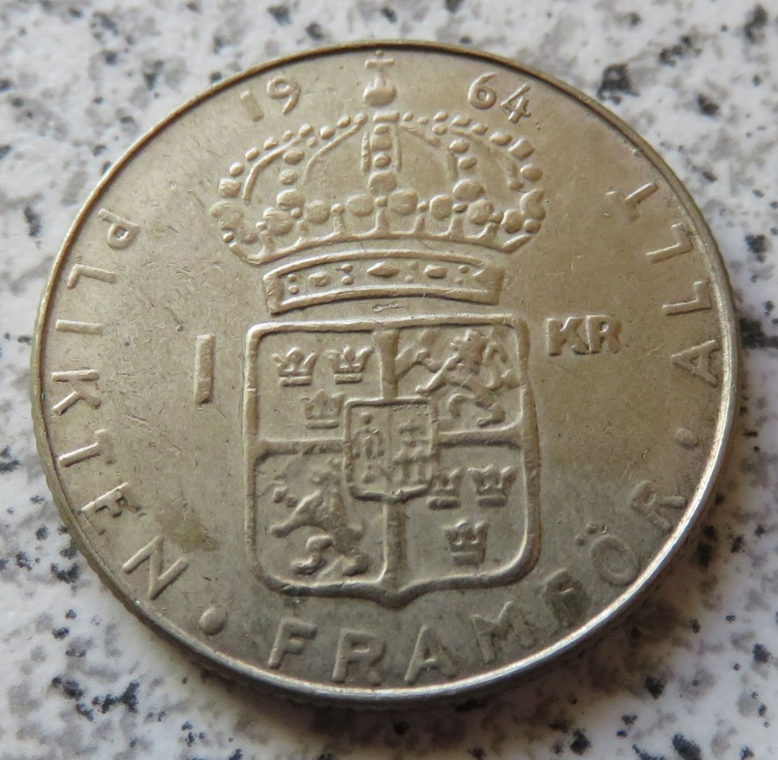  Schweden 1 Krona 1964 U   