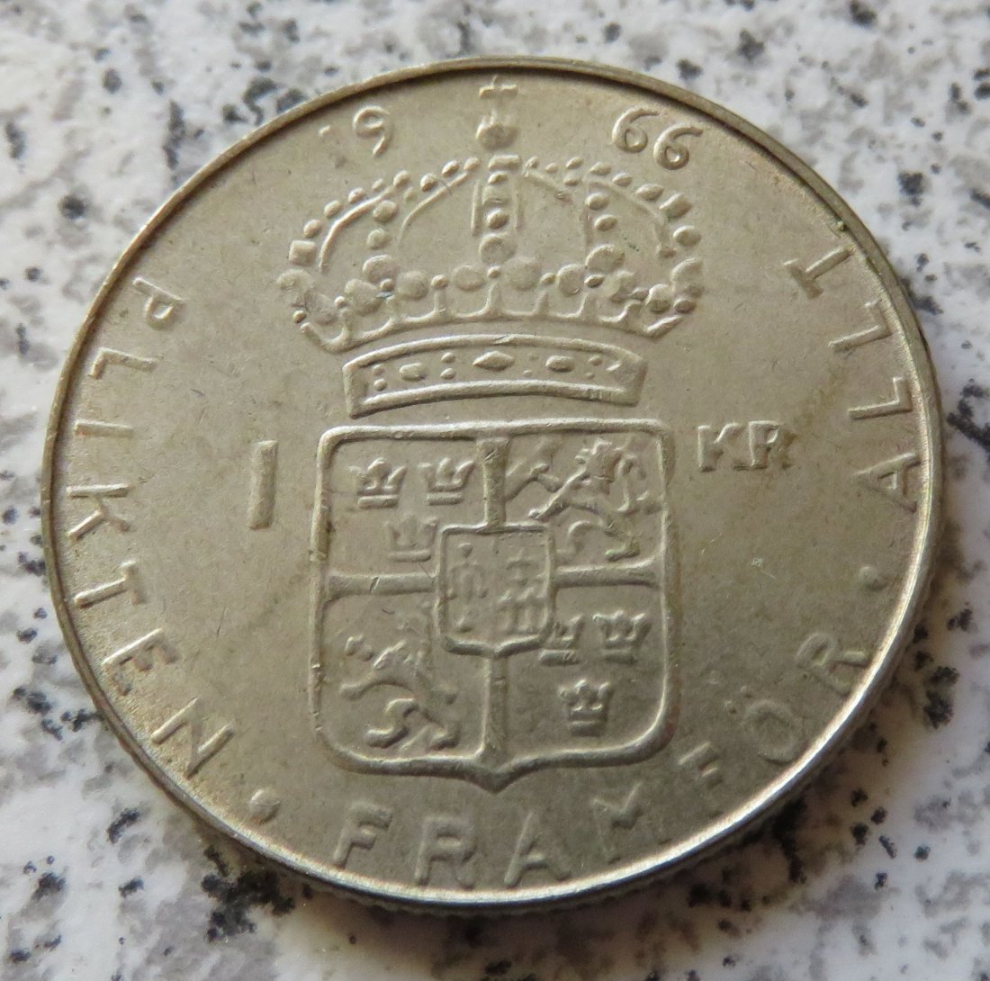  Schweden 1 Krona 1966 U   
