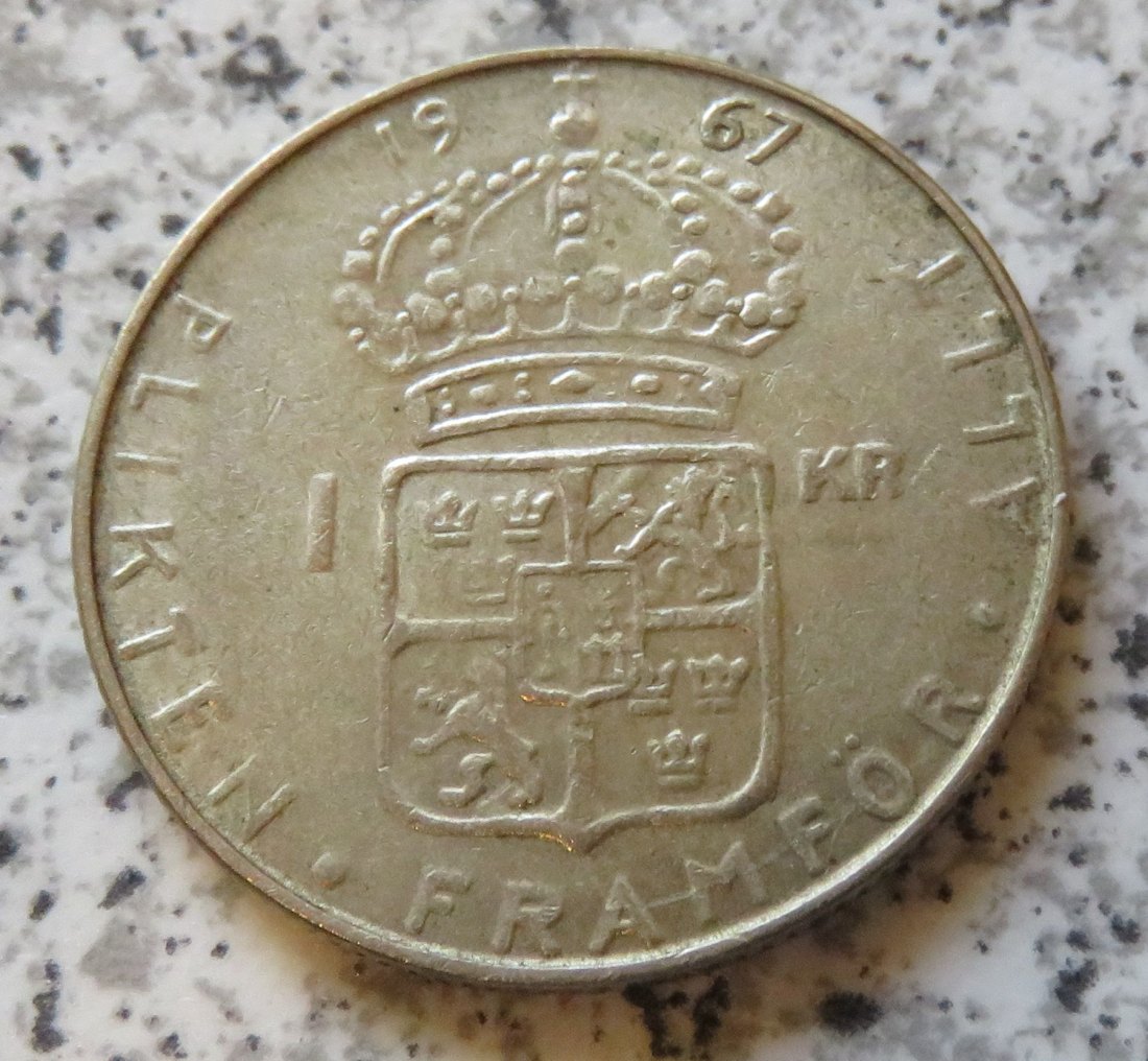 Schweden 1 Krona 1967 U   