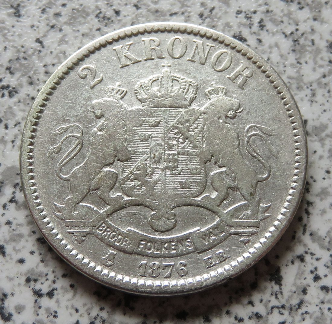  Schweden 2 Kronor 1875   