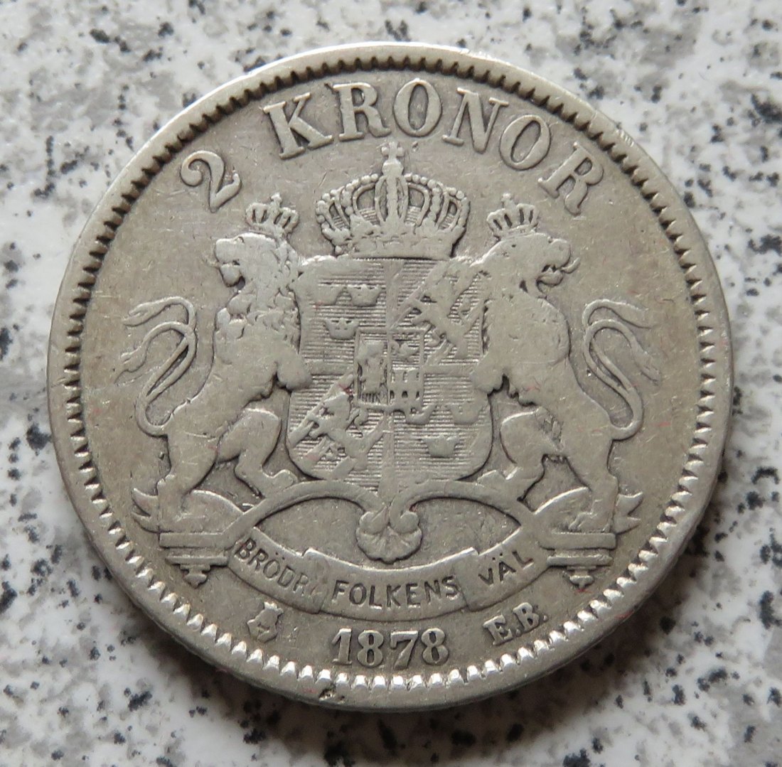  Schweden 2 Kronor 1878   