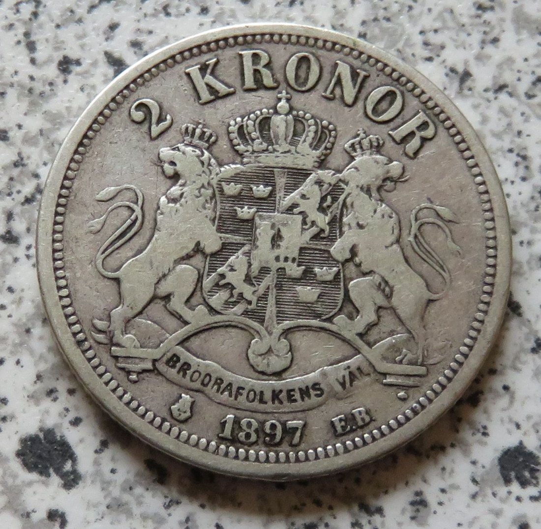  Schweden 2 Kronor 1897   