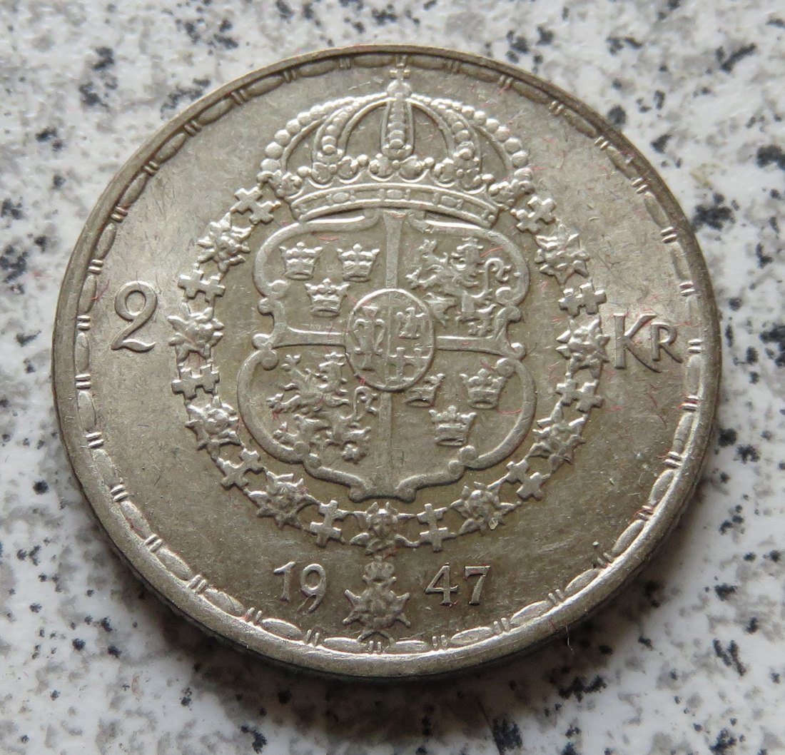  Schweden 2 Kronor 1947   