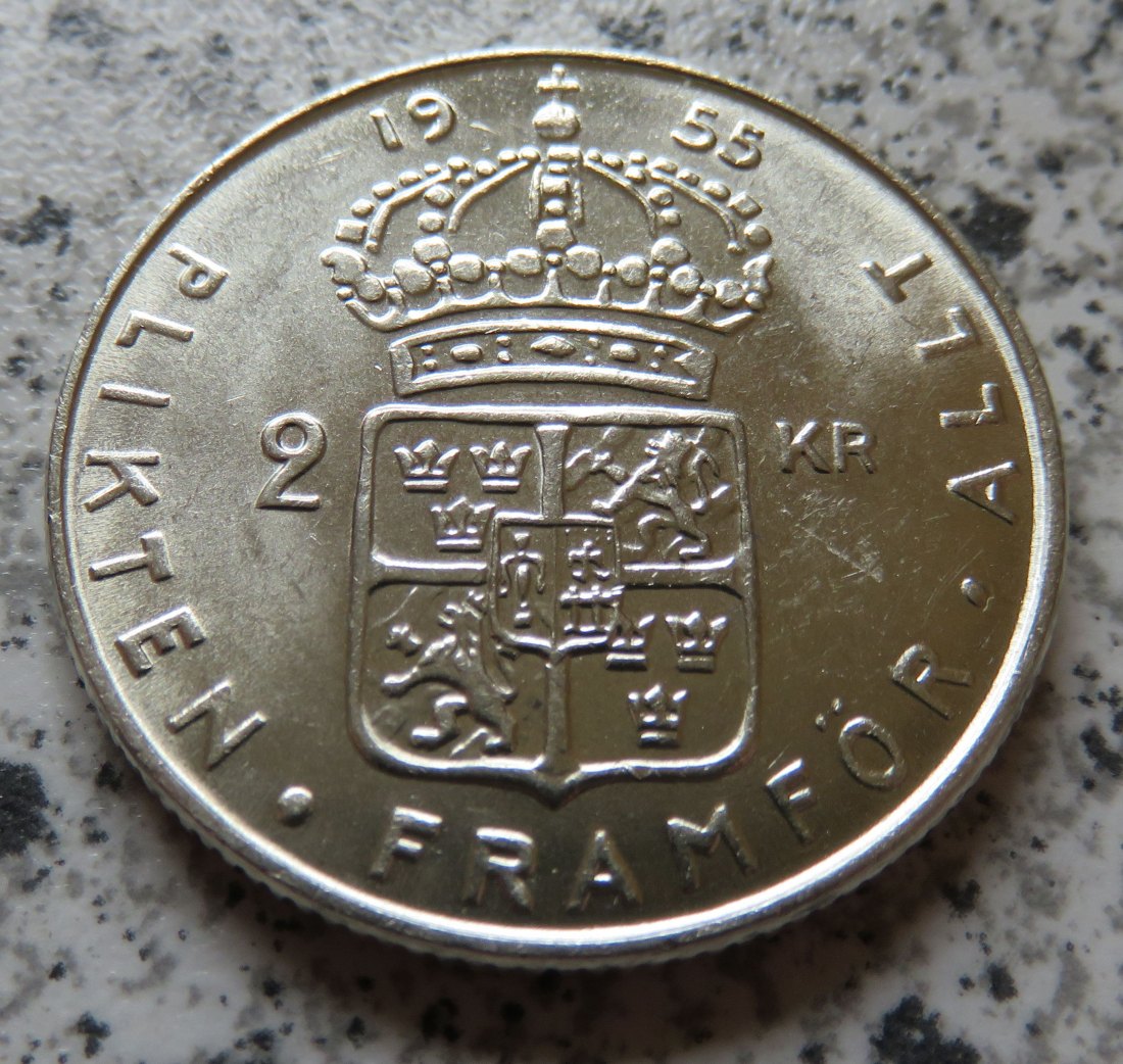  Schweden 2 Kronor 1955   