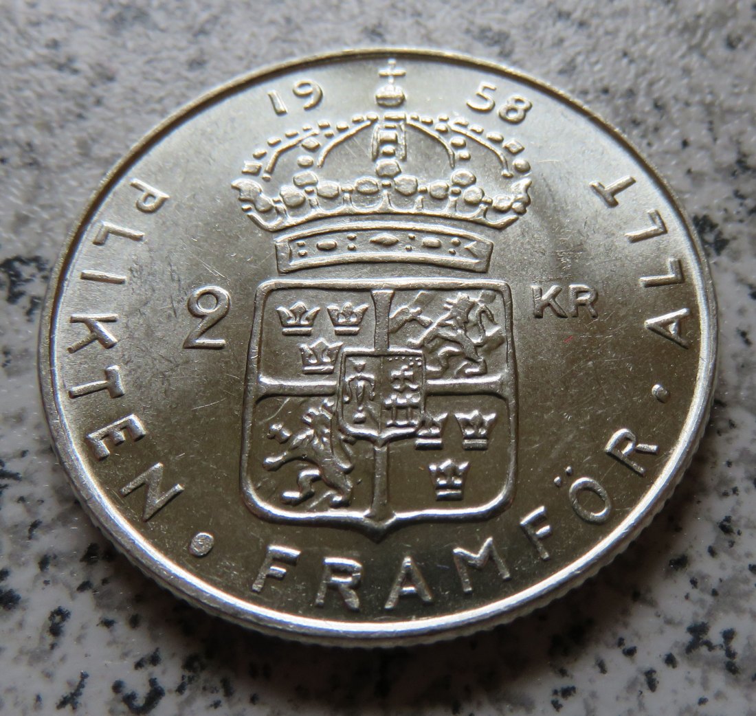  Schweden 2 Kronor 1958   