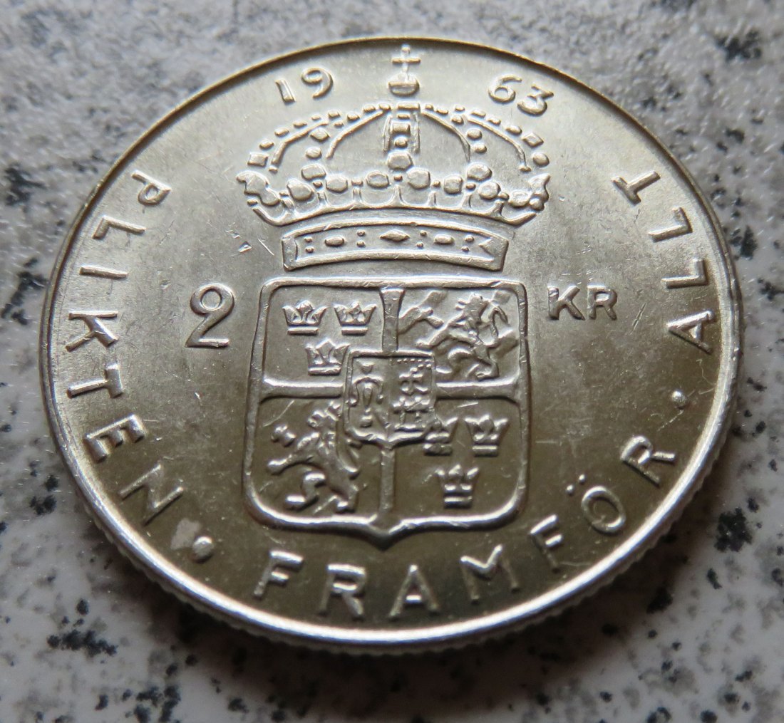 Schweden 2 Kronor 1963   