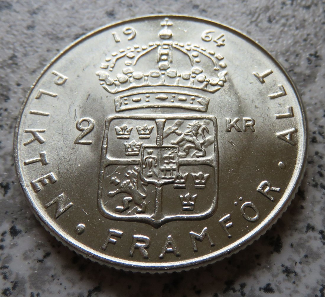  Schweden 2 Kronor 1964   