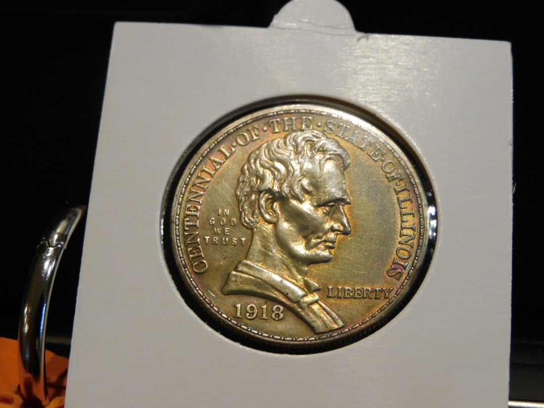  USA 1/2 DOLLAR 1918 ILLINOIS.GRADE-PLEASE SEE PHOTOS.   