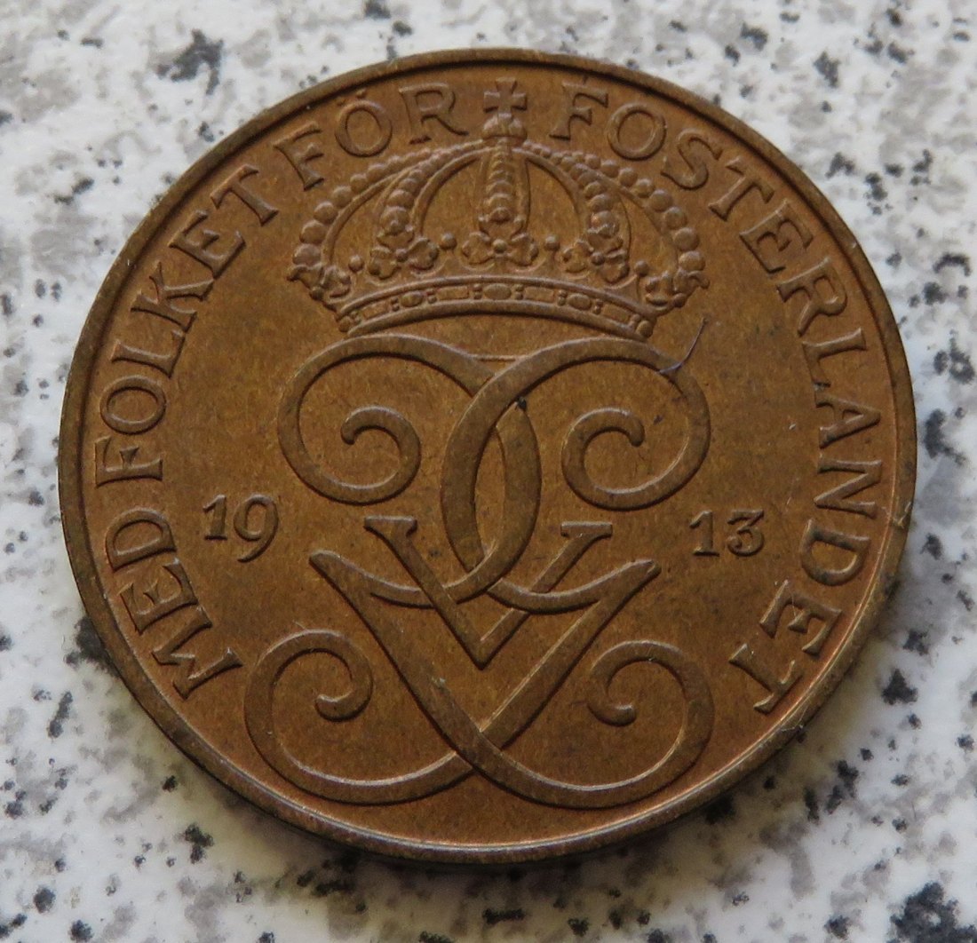  Schweden 5 Öre 1913, Erhaltung   