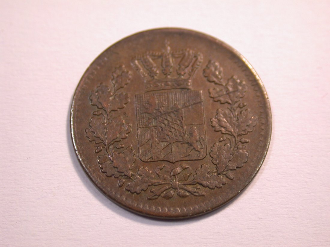  J08 Bayern  1 Pfennig 1869 in ss+  Originalbilder   