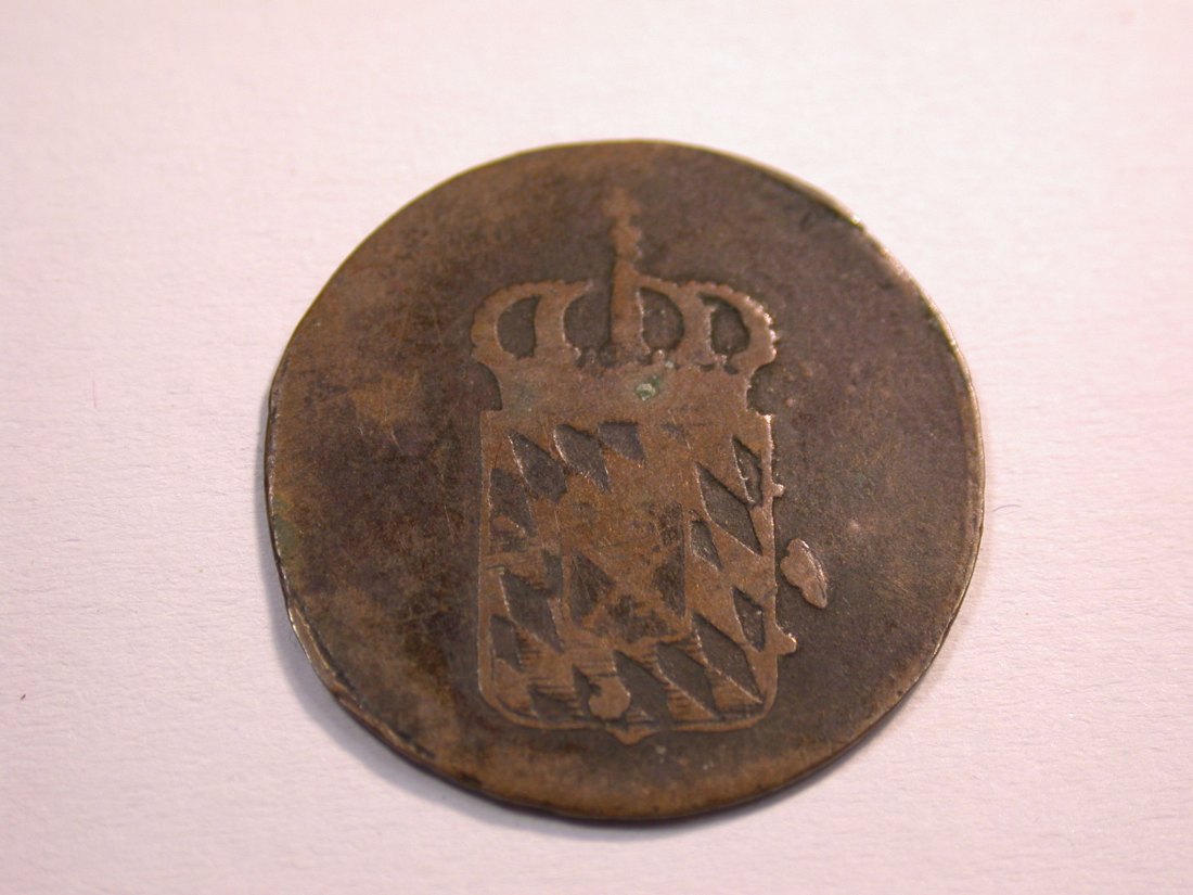  J08 Bayern  1 Pfennig 1809 in schön    Originalbilder   