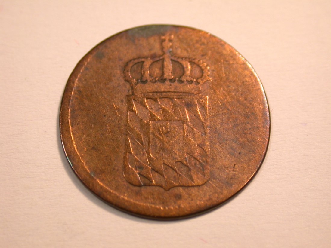  J08 Bayern  1 Pfennig 1825 in schön   Originalbilder   