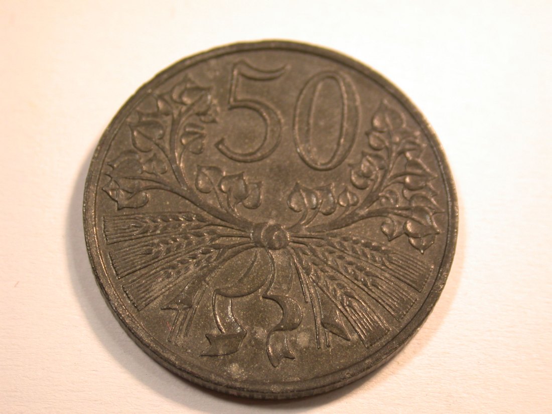  J08 Böhmen und Mähren  50 Heller 1944  Originalbilder   