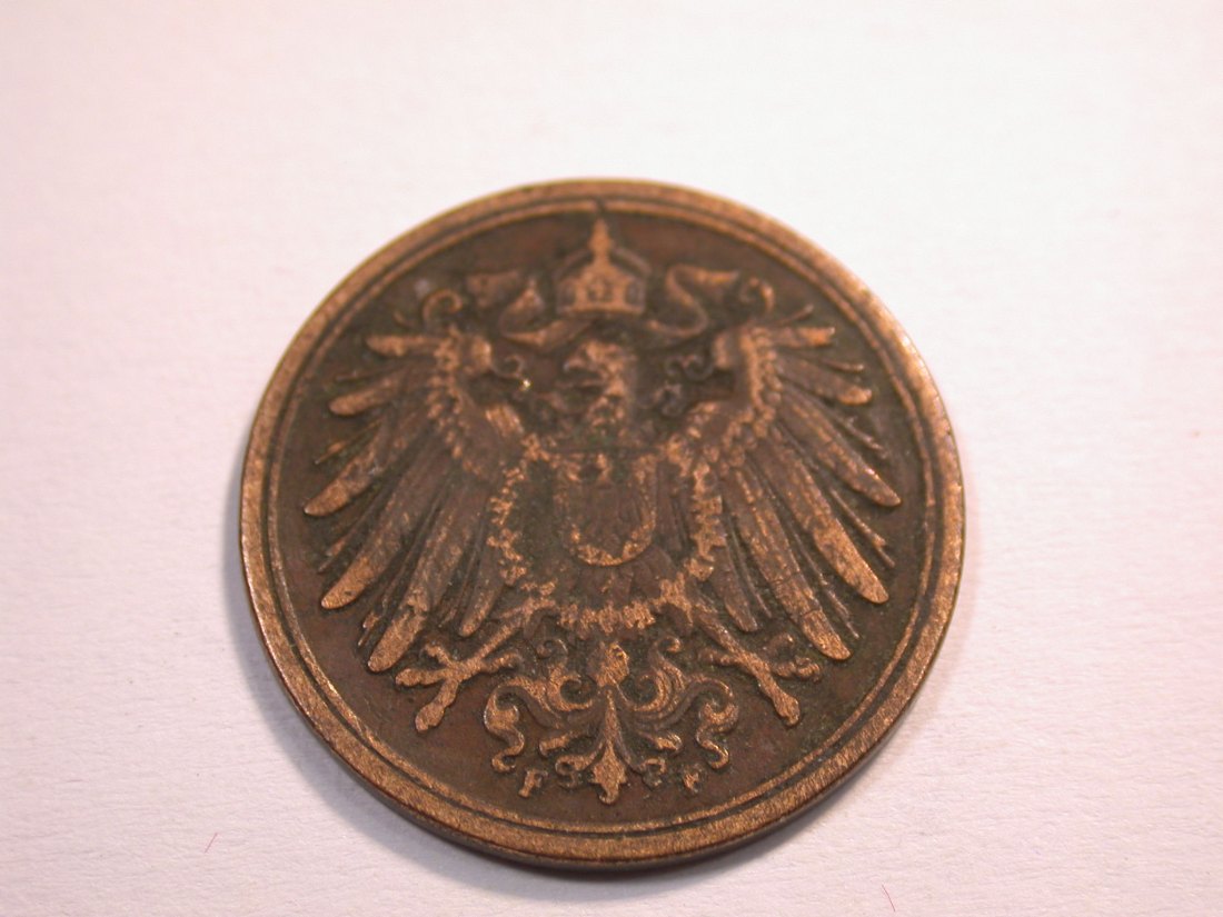  J08 KR  1 Pfennig 1895 F in ss    Originalbilder   