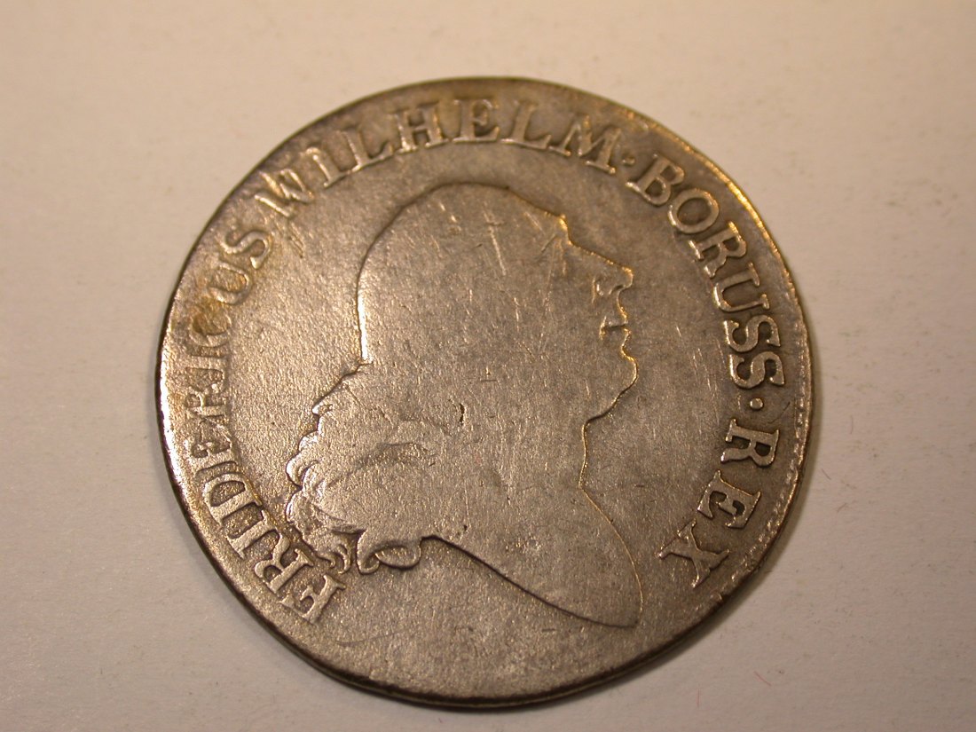  J09 Preussen  4 Groschen 1797 in s+  Silber  Originalbilder   