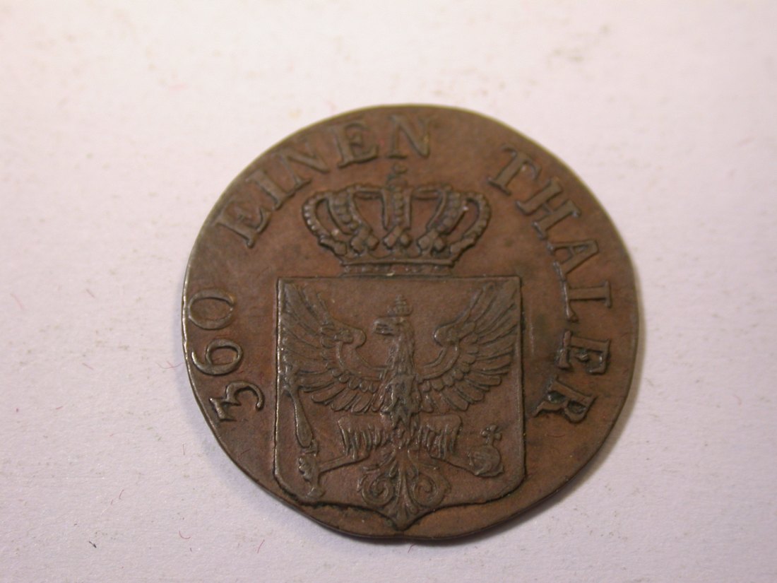  J09 Preussen  1 Pfennig 1821 in ss+  Originalbilder   