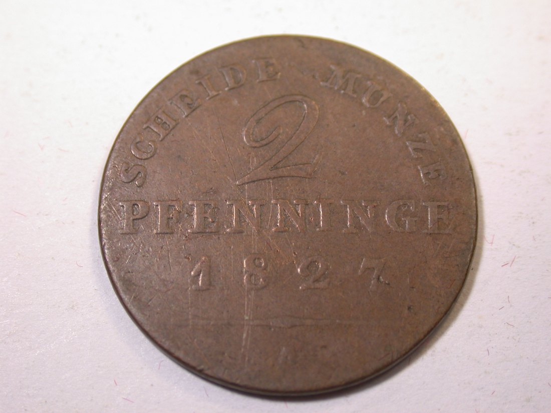  J09 Preussen  2 Pfennig 1827 A   Originalbilder   
