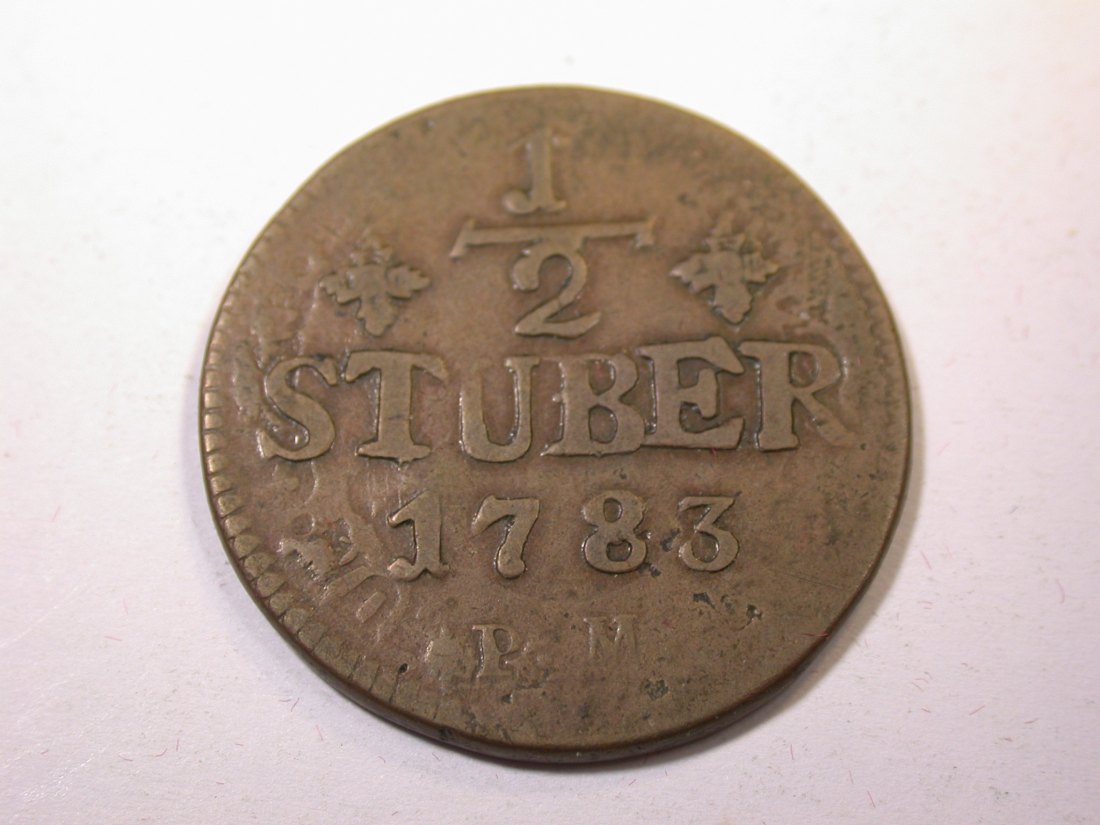  J09 Jülich-Berg  1/2 Stuber 1783 in ss   Originalbilder   
