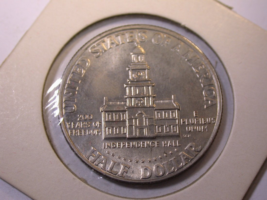  J09 USA  1/2 Dollar 1976 D in f.st/ST Kennedy    Originalbilder   