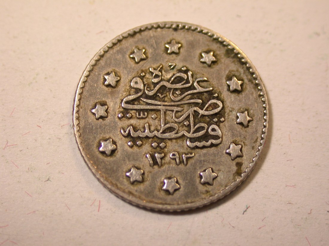  J09 Türkei ca. 1885 Abdul Hamad Kurush Silber   Originalbilder   