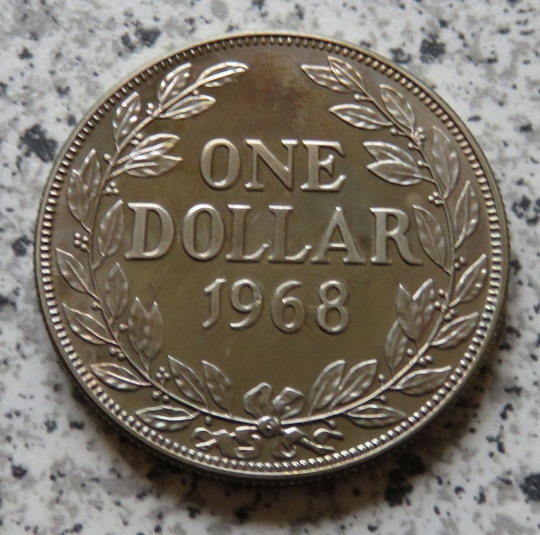  Liberia 1 Dollar 1968, Erhaltung   