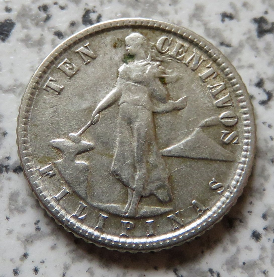  US-Kolonie Philippinen 10 Centavos 1944 D   
