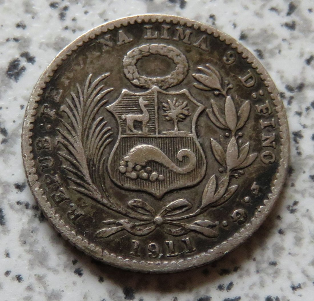  Peru 1 Dinero 1911   