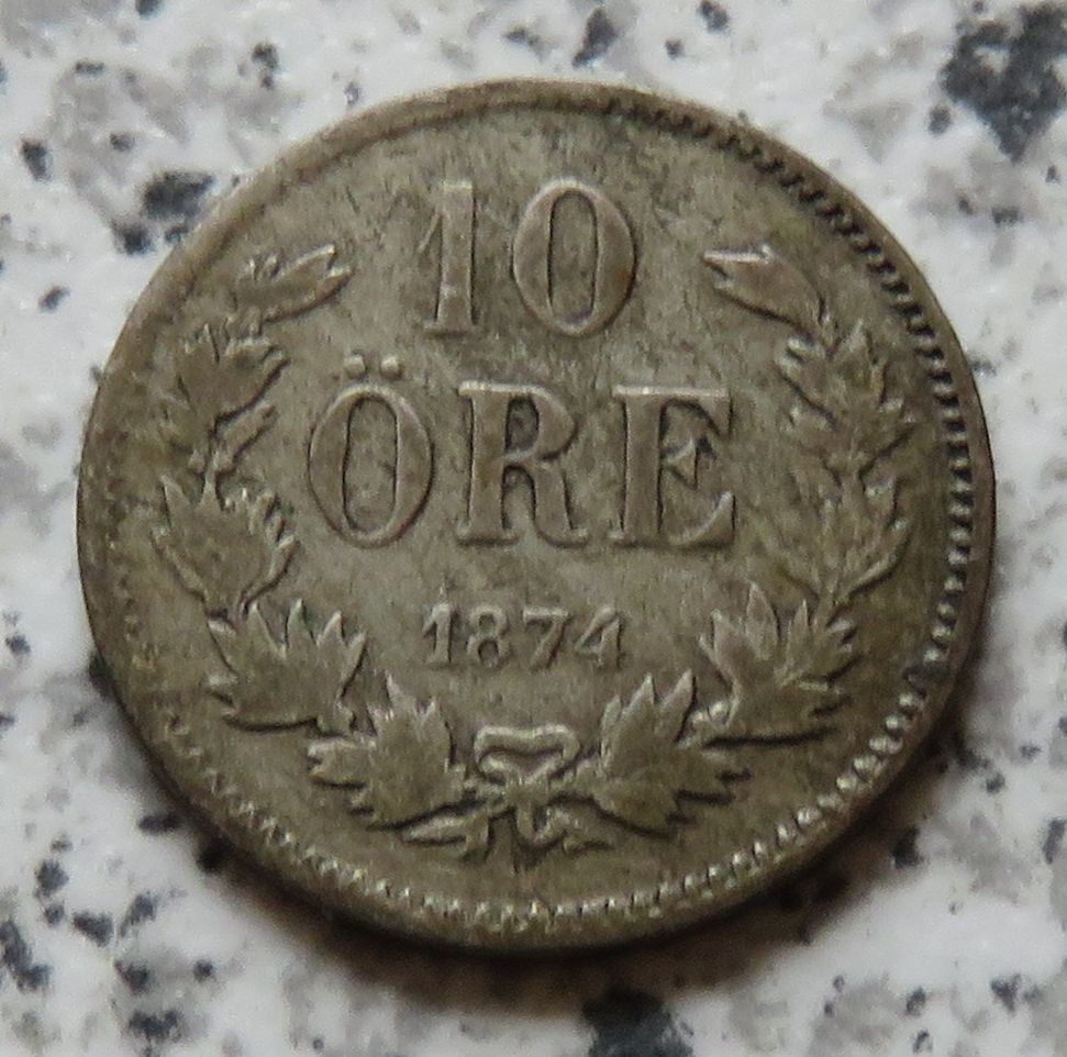  Schweden 10 Öre 1874   