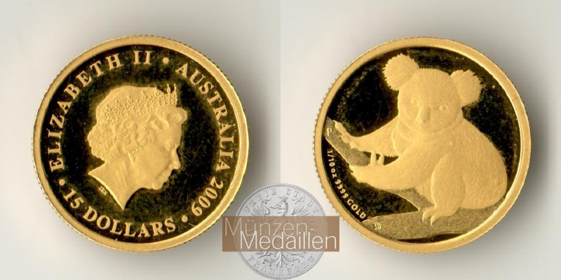 Australien MM-Frankfurt Feingewicht: 3,11g 15 Dollar Koala 2009 