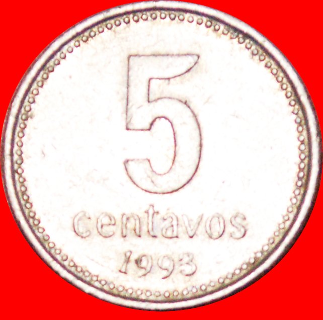 Ⰿ GREAT BRITAIN: ARGENTINA ★ 5 CENTAVOS 1993! LOW START ★ NO RESERVE!   
