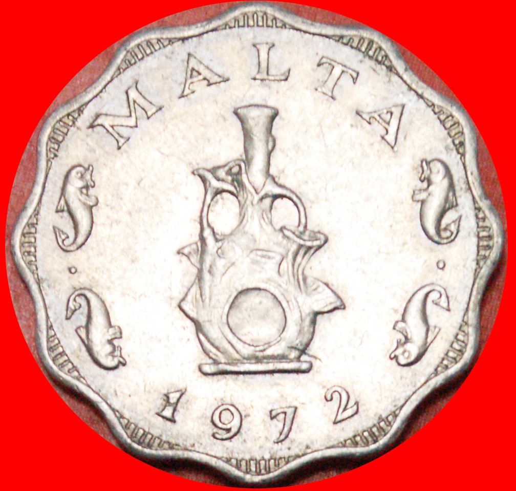  Ⰿ GREAT BRITAIN (1972-2007): MALTA ★ 5 MILS 1972 4 DOLPHINS! LOW START ★ NO RESERVE!   
