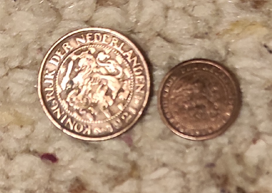  Niederlande 1 Cent 1921 ind 1/2 Cent 1928   