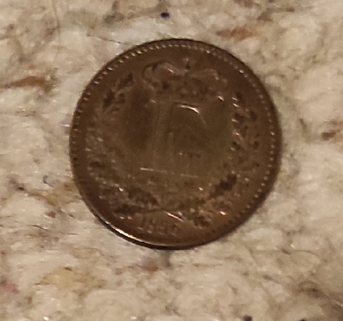  Dänemark 1 Skilling Rigsmont 1858   